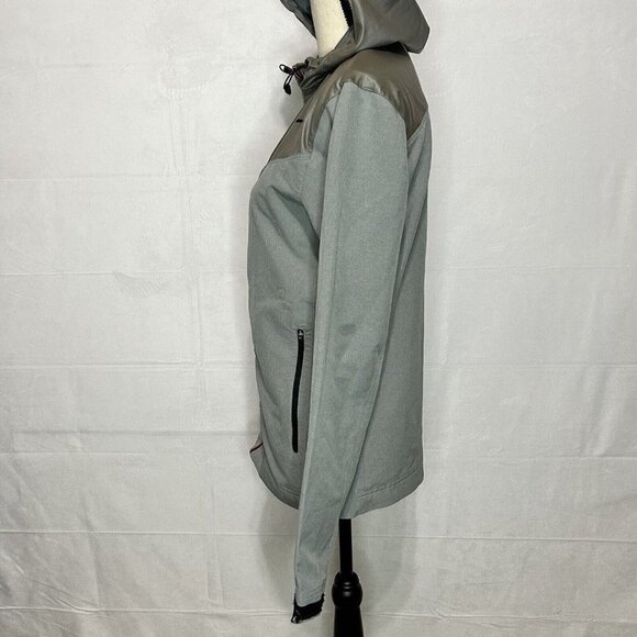 Nike Pro Running Jacket Womens Gray Red Hooded Full Zip Stretch Sz. S - Picture 5 of 10